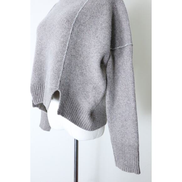Brochu Walker Size S Carnaby Turtleneck Sweater Seam Double Knit Pullover Taupe - Picture 8 of 14